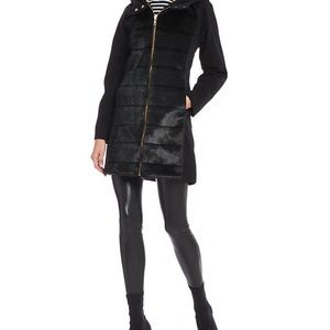 Trina Turk Faux Fur Wool Coat